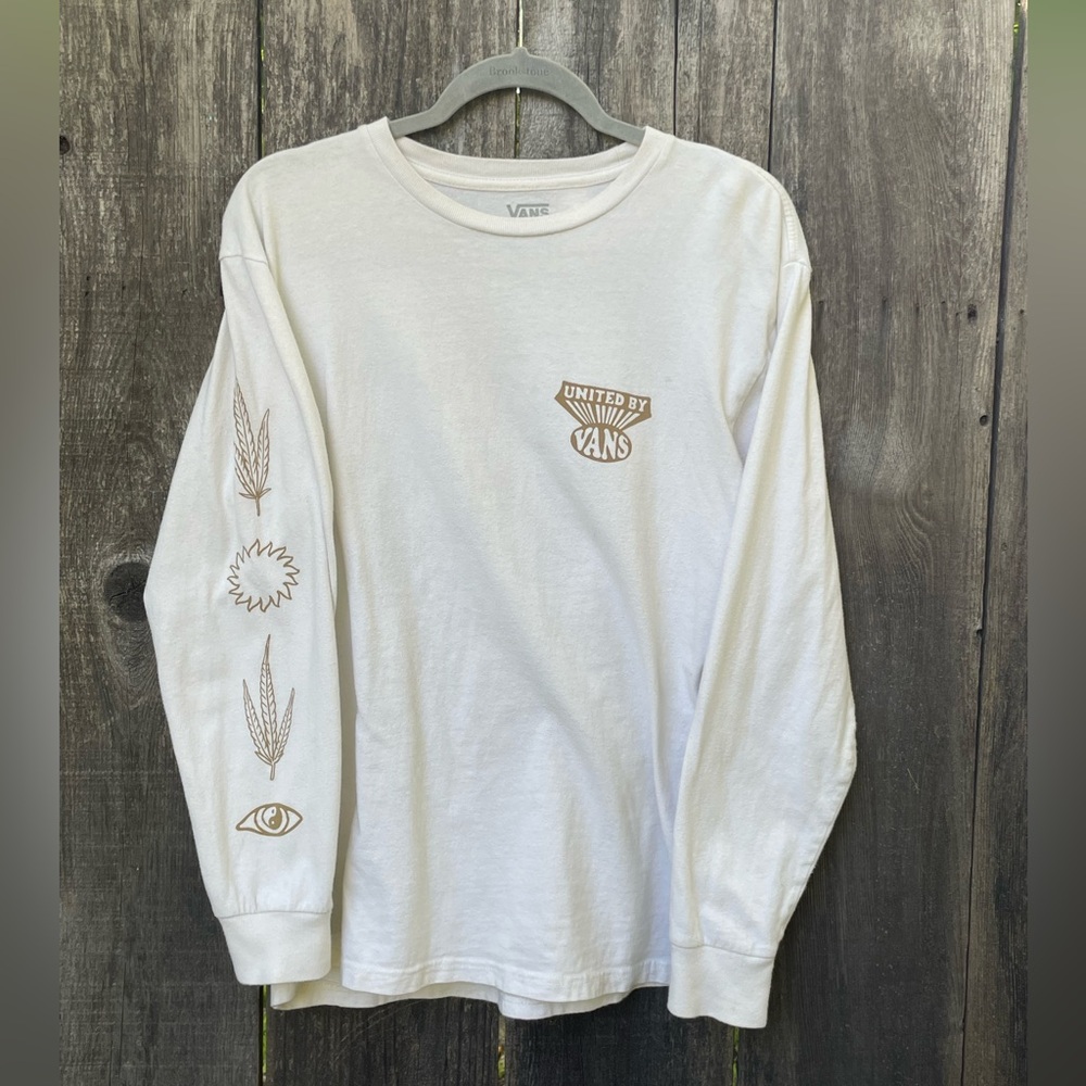 Vans Off-White Graphic Long Sleeve Shirt Medium